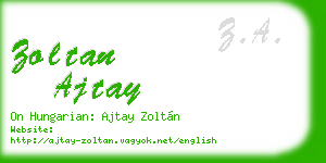 zoltan ajtay business card