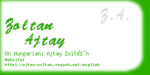 zoltan ajtay business card